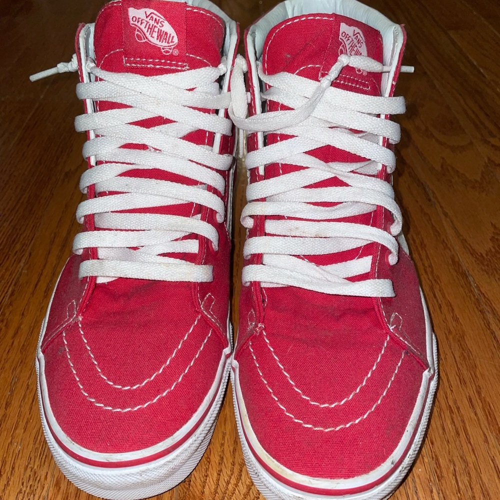 vans red size 8